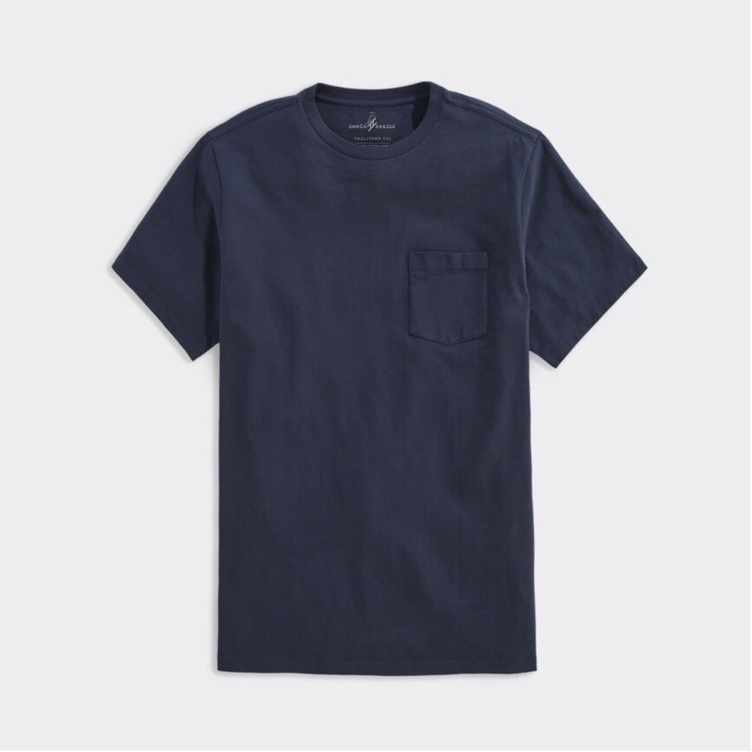 AMERICAN NAVY ESSENTIAL POCKET TEE